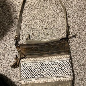 Myra Bag Brown and Cream Crossbody